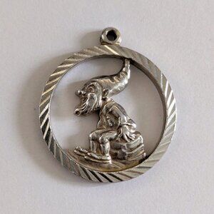 Authentic Vintange Georg Jensen Silver Gnome Charm Pendant